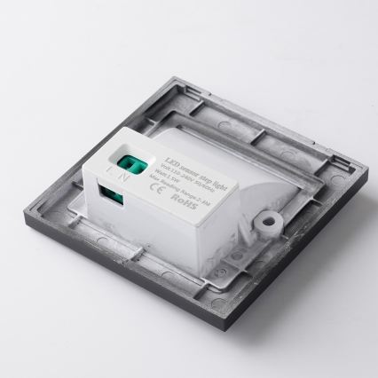 Brilagi - LED Treppenleuchte mit Sensor STEP LIGHT LED/1,5W/230V IP44 schwarz