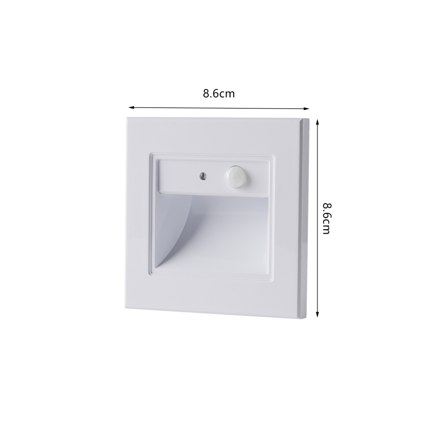 Brilagi - LED Treppenleuchte mit Sensor STEP LIGHT LED/1,5W/230V IP44 weiß