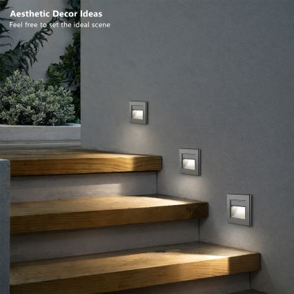 Brilagi - LED-Treppenleuchte STEP LIGHT LED/1,5 W/230 V IP44 anthrazit