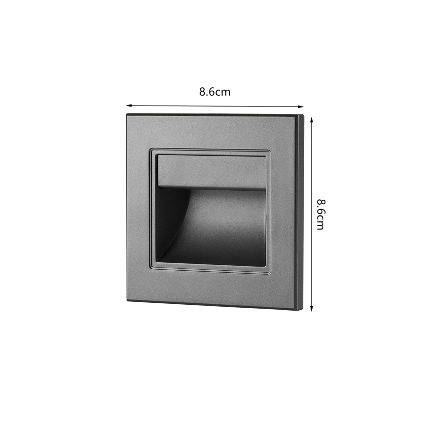 Brilagi - LED-Treppenleuchte STEP LIGHT LED/1,5 W/230 V IP44 anthrazit