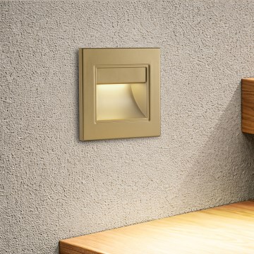 Brilagi - LED-Treppenleuchte STEP LIGHT LED/1,5W/230V IP44 gold