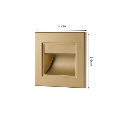 Brilagi - LED-Treppenleuchte STEP LIGHT LED/1,5W/230V IP44 goldfarben