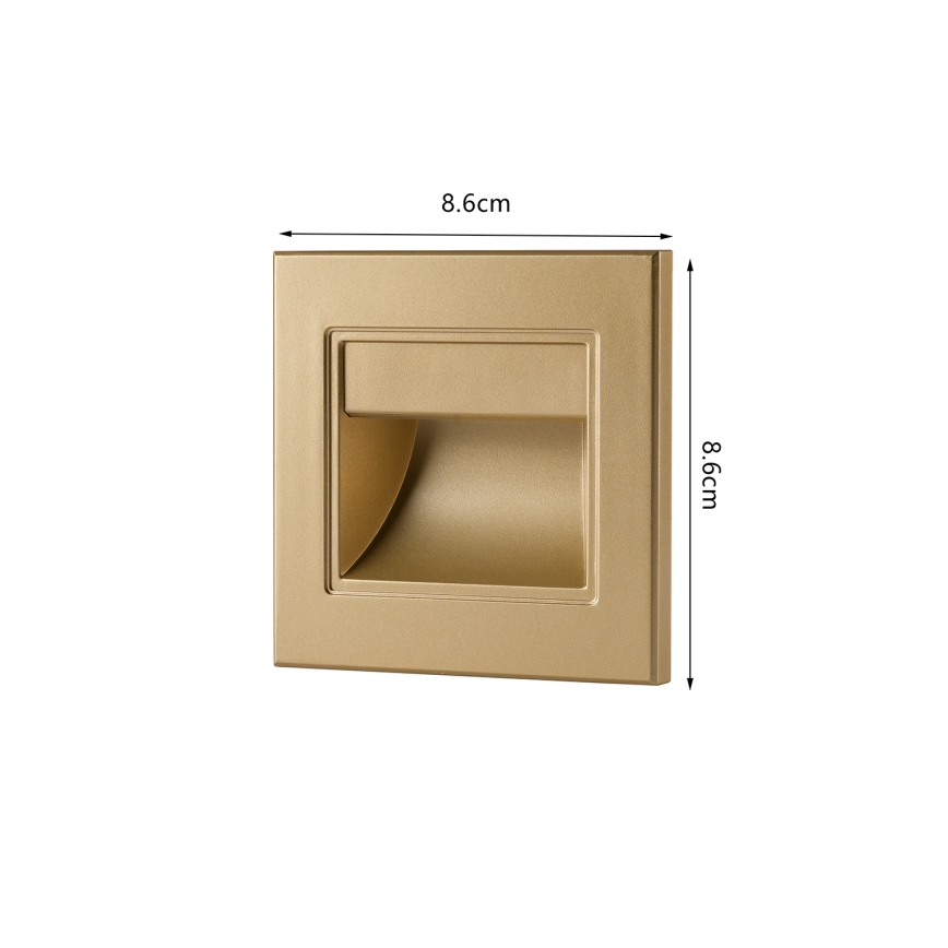 Brilagi - LED-Treppenleuchte STEP LIGHT LED/1,5W/230V IP44 goldfarben