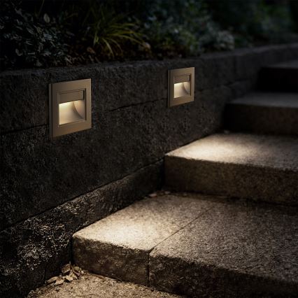 Brilagi - LED-Treppenleuchte STEP LIGHT LED/1,5W/230V IP44 goldfarben