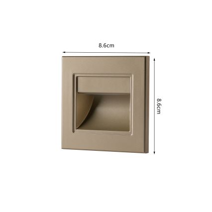 Brilagi - LED-Treppenleuchte STEP LIGHT LED/1,5W/230V IP44 goldfarben