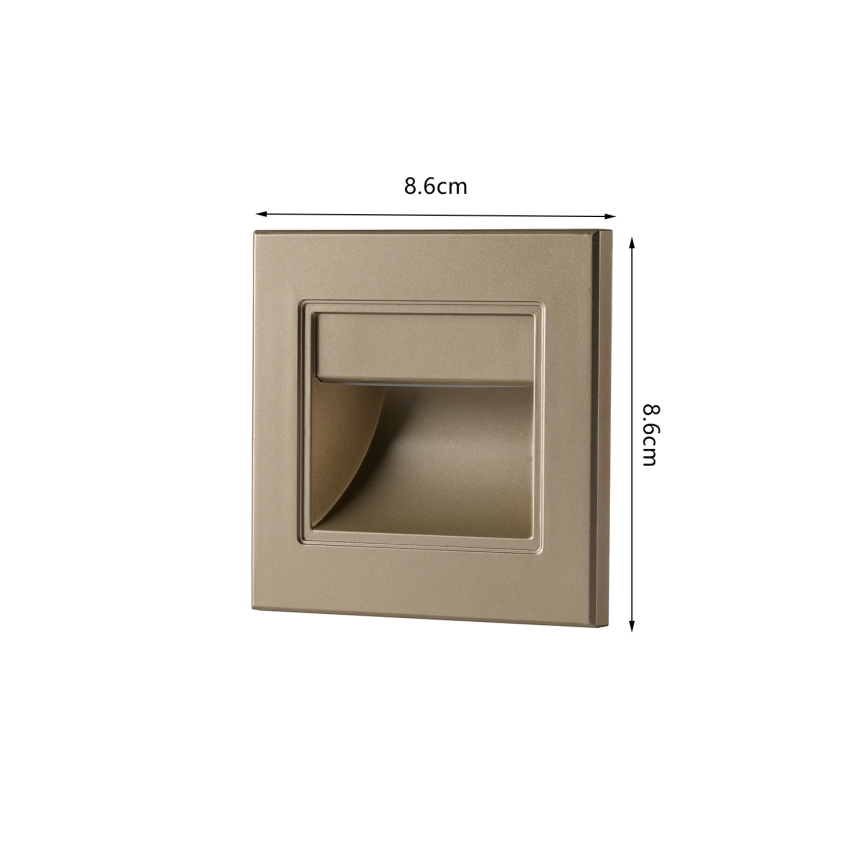 Brilagi - LED-Treppenleuchte STEP LIGHT LED/1,5W/230V IP44 goldfarben