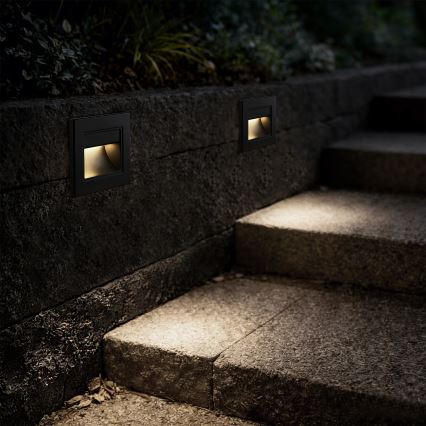 Brilagi - LED-Treppenleuchte STEP LIGHT LED/1,5W/230V IP44 schwarz
