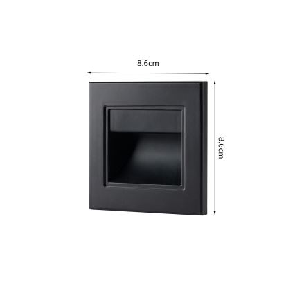Brilagi - LED-Treppenleuchte STEP LIGHT LED/1,5W/230V IP44 schwarz