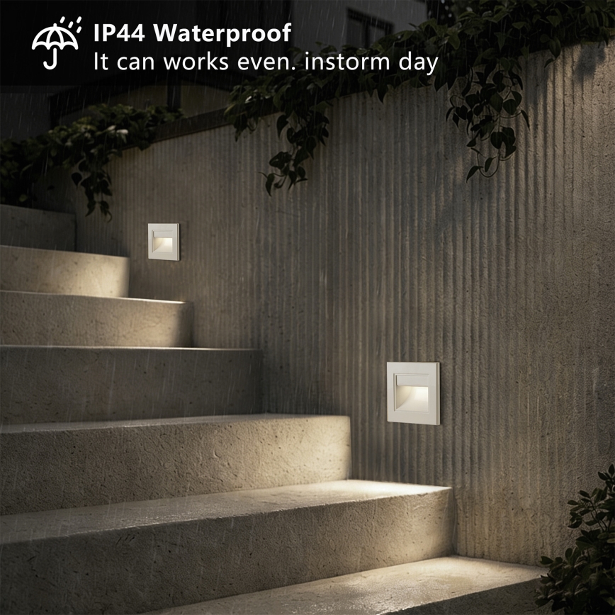 Brilagi - LED-Treppenleuchte STEP LIGHT LED/1,5W/230V IP44 weiß
