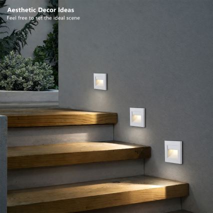 Brilagi - LED-Treppenleuchte STEP LIGHT LED/1,5W/230V IP44 weiß