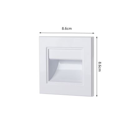 Brilagi - LED-Treppenleuchte STEP LIGHT LED/1,5W/230V IP44 weiß