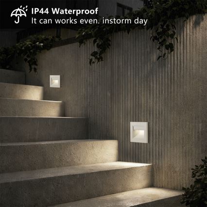 Brilagi - LED Treppenstufenleuchte STEP LIGHT LED/1,5W/230V IP44 weiß