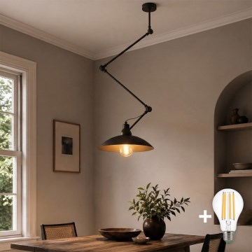 Brilagi - LED verstellbare Stangenleuchte IRONBEAM 1xE27/60W/230V schwarz