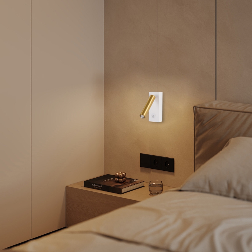 Brilagi - LED-Wand-Spotleuchte MAYA 1xG9/7W/230V weiß/golden