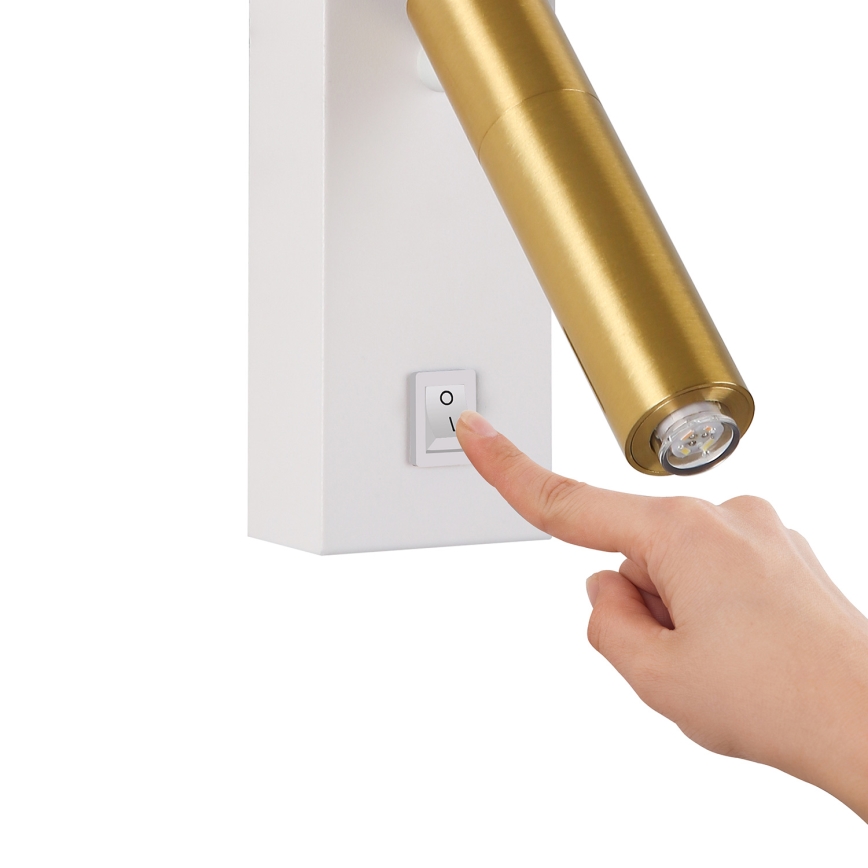 Brilagi - LED-Wand-Spotleuchte MAYA 1xG9/7W/230V weiß/golden