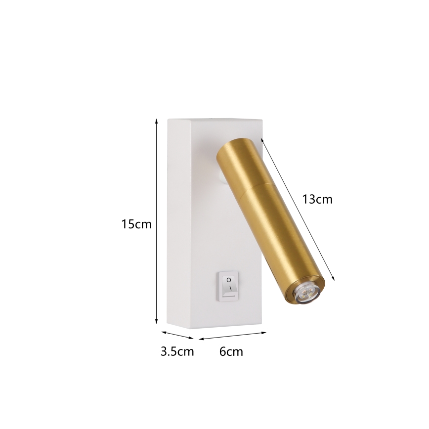 Brilagi - LED-Wand-Spotleuchte MAYA 1xG9/7W/230V weiß/golden
