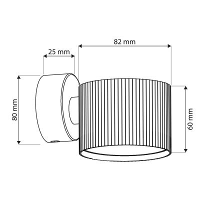 Brilagi - LED Wand-Spotleuchte STRIPY 1xGX53/15W/230V schwarz