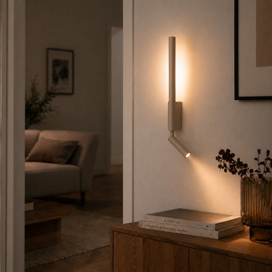 BRILAGI - LED Wand-Spotleuchte VIXON LED/3W/230V + LED/5W beige CRI 90