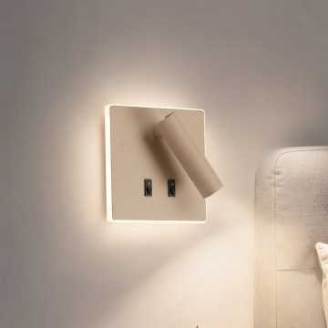 BRILAGI - LED-Wand-Spotleuchte ZAYA DOUBLE LED/8W/230V + LED/3W beige