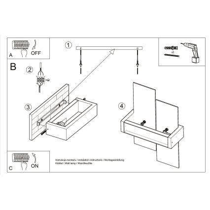 Brilagi -  LED-Wandbeleuchtung HERA 1xE27/7,5W/230V Holz