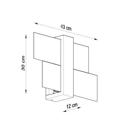 Brilagi -  LED-Wandbeleuchtung HERA 1xE27/7,5W/230V Wenge