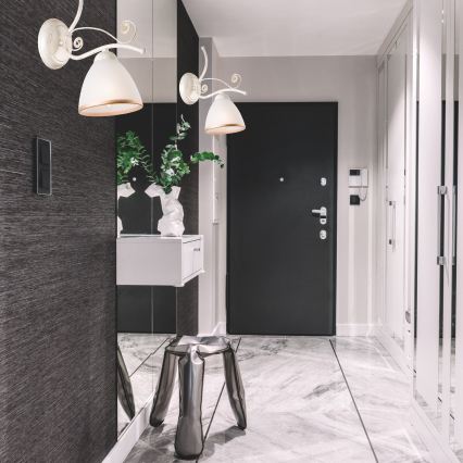 Brilagi - LED-Wandleuchte ANTICO 1xE27/60W/230V 3000K weiße Patina