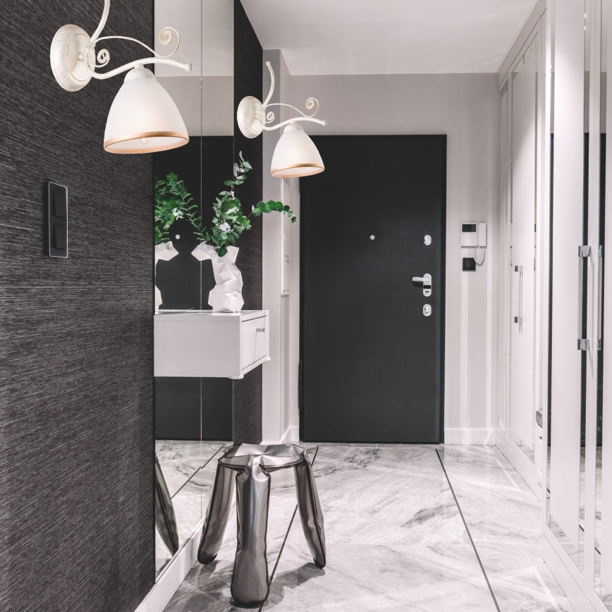 Brilagi - LED-Wandleuchte ANTICO 1xE27/60W/230V weiße Patina