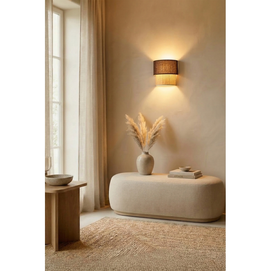 Brilagi - LED-Wandleuchte BOHO ECO 1xE27/10W/230V braun/creme