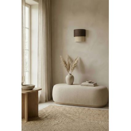 Brilagi - LED-Wandleuchte BOHO ECO 1xE27/10W/230V braun/creme