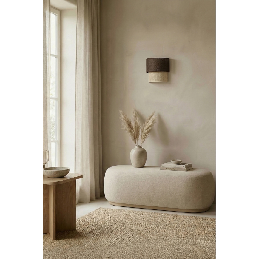 Brilagi - LED-Wandleuchte BOHO ECO 1xE27/10W/230V braun/creme