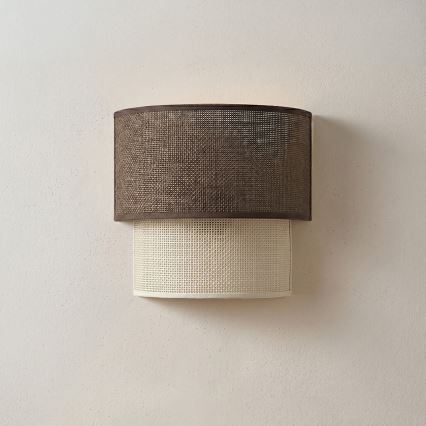 Brilagi - LED-Wandleuchte BOHO ECO 1xE27/10W/230V braun/creme
