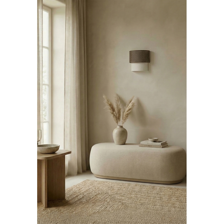 Brilagi - LED-Wandleuchte BOHO ECO 1xE27/10W/230V braun/cremefarben