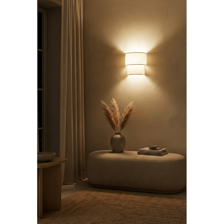 Brilagi - LED-Wandleuchte BOHO ECO 1xE27/10W/230V cremefarben