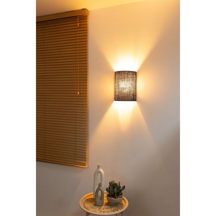 Brilagi - LED-Wandleuchte BOHO STYLE 1xE27/15W/230V braun