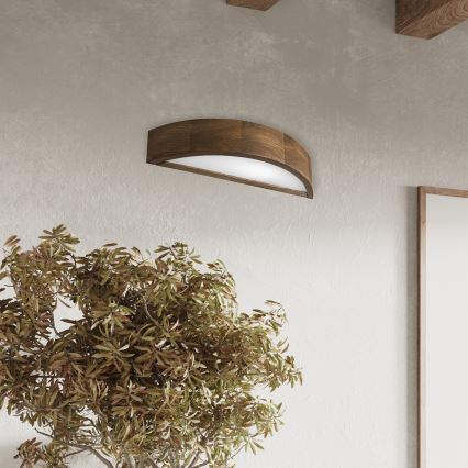 BRILAGI - LED-Wandleuchte CARVALHO 1xE27/15W/230V Eiche/Nussbaum