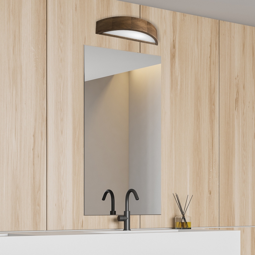BRILAGI - LED-Wandleuchte CARVALHO 1xE27/15W/230V Eiche/Nussbaum