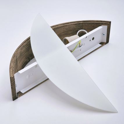 BRILAGI - LED-Wandleuchte CARVALHO 1xE27/15W/230V Eiche/Nussbaum