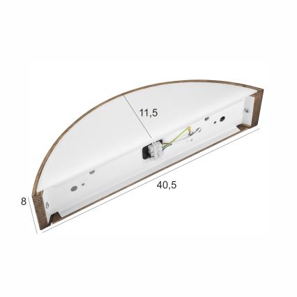 BRILAGI - LED-Wandleuchte CARVALHO 1xE27/15W/230V Eiche/Nussbaum