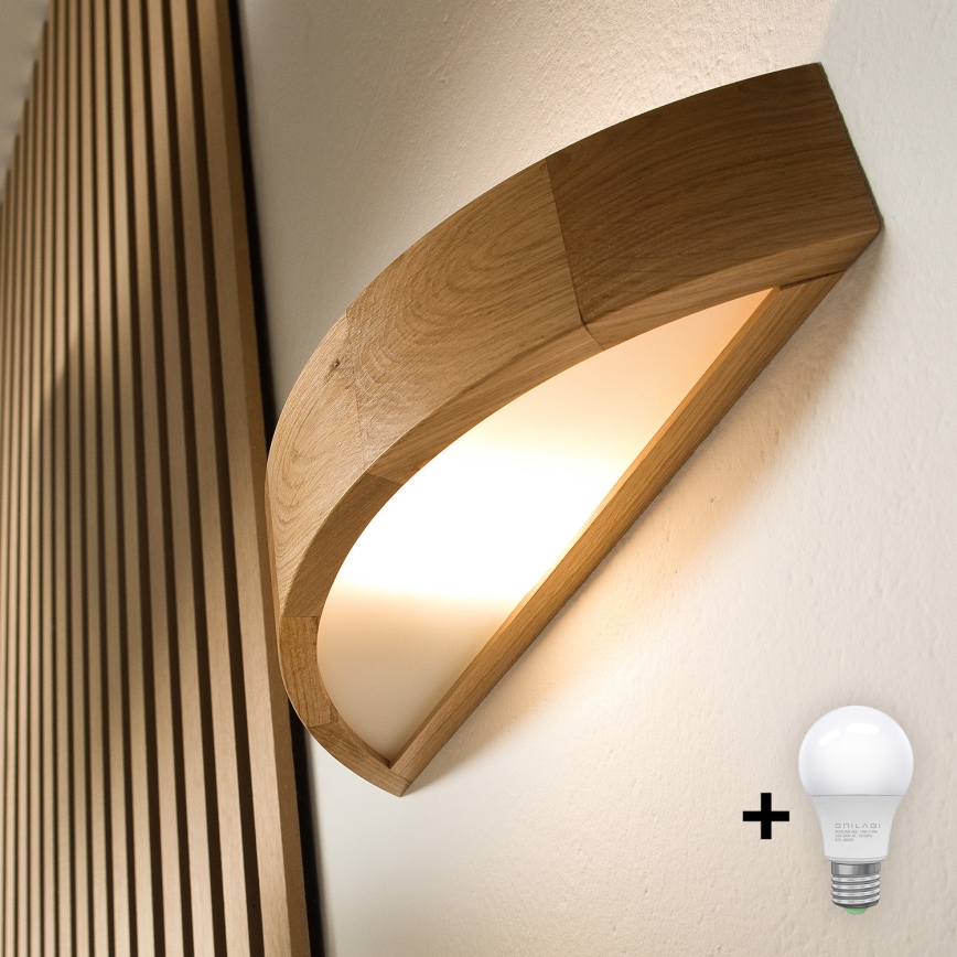 Brilagi - LED Wandleuchte CARVALHO 1xE27/60W/230V Eiche