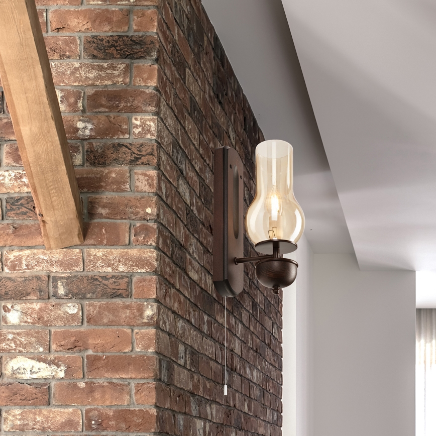 Brilagi - LED Wandleuchte COTTAGE 1xE14/40W/230V Buche/braun