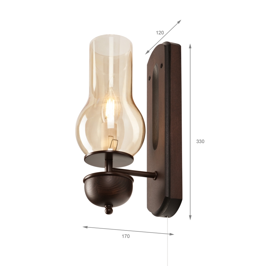 Brilagi - LED Wandleuchte COTTAGE 1xE14/40W/230V Buche/braun