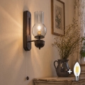BRILAGI - LED-Wandleuchte COTTAGE 1xE14/40W/230V Buche/rauchgrau