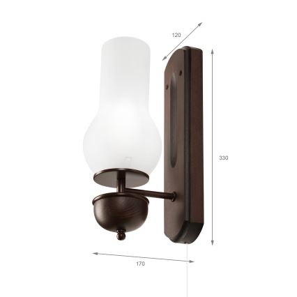 Brilagi - LED Wandleuchte COTTAGE 1xE14/40W/230V Buche/weiß