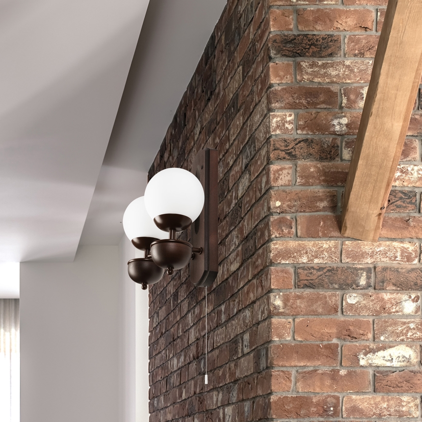 Brilagi - LED Wandleuchte COTTAGE 2xG9/40W/230V Buche/weiß