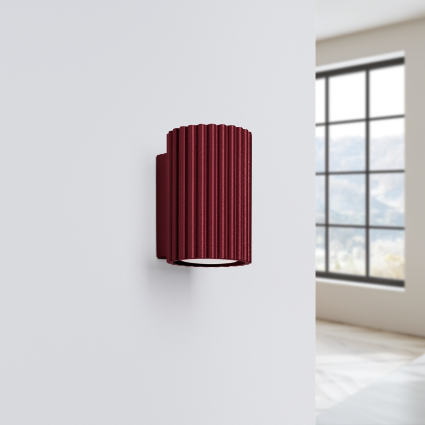 Brilagi - LED-Wandleuchte CRESTO 1x GU10/10W/230V 10 cm burgunderrot