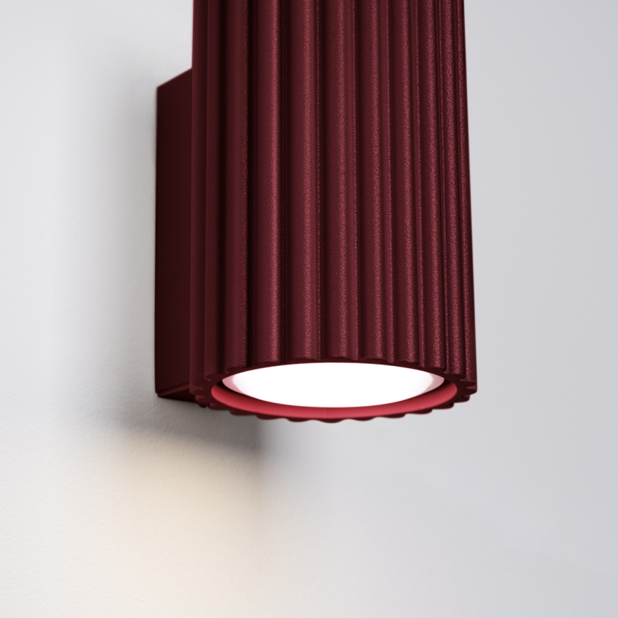 Brilagi - LED-Wandleuchte CRESTO 1x GU10/10W/230V 10 cm burgunderrot