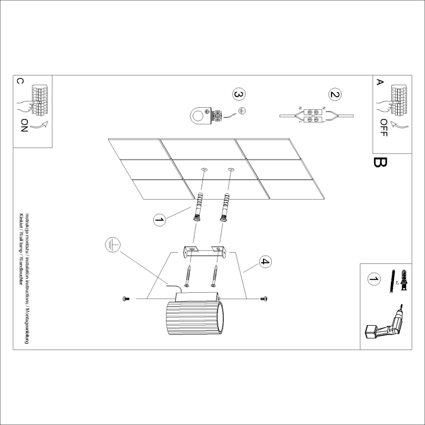 Brilagi - LED-Wandleuchte CRESTO 1x GU10/10W/230V, 10 cm, goldfarben
