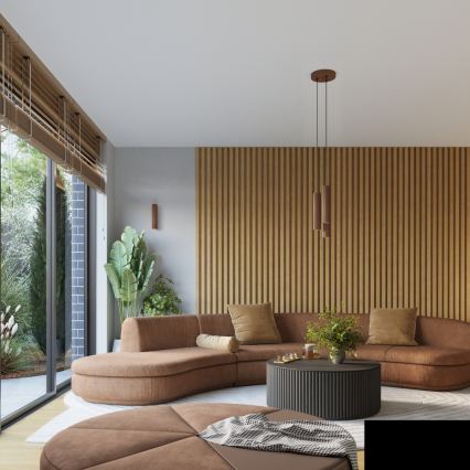 Brilagi - LED-Wandleuchte CRESTO 1xGU10/10W/230V 10 cm braun