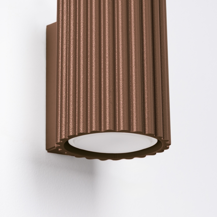 Brilagi - LED-Wandleuchte CRESTO 1xGU10/10W/230V 10 cm braun