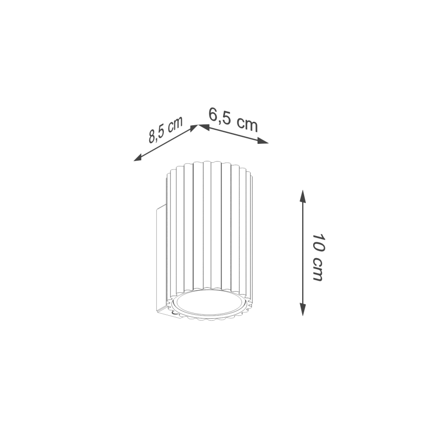 Brilagi - LED-Wandleuchte CRESTO 1xGU10/10W/230V 10 cm braun